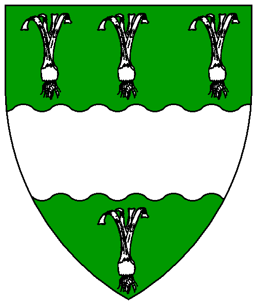The arms of Ceridwen ferch Dafydd ap Cradog