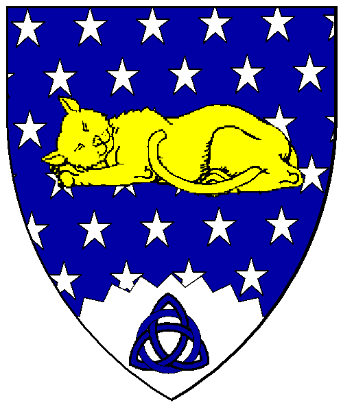 The arms of Merlin Grindall le Chat