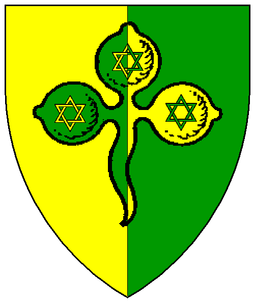 The arms of Miriam d'Aurigny