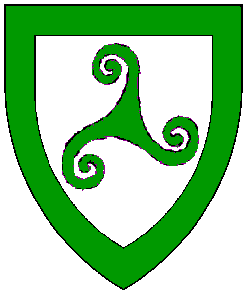 The arms of Sioned Maesbreila